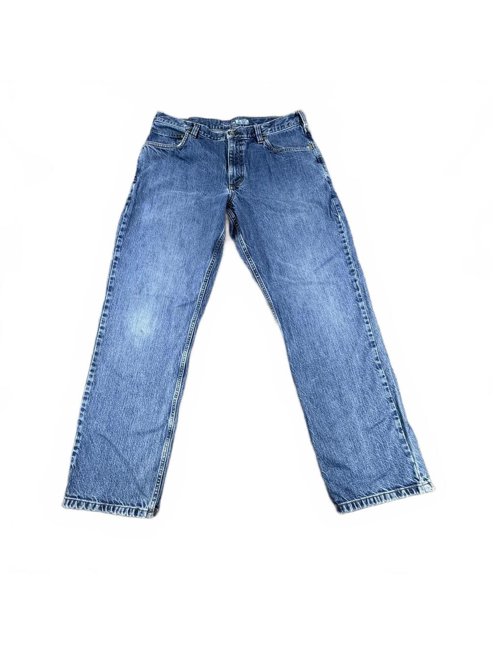Men's Carhartt Relaxed Fit Blue Denim Work Heavyweight Jeans Size 36x32